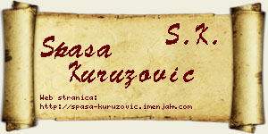 Spasa Kuruzović vizit kartica